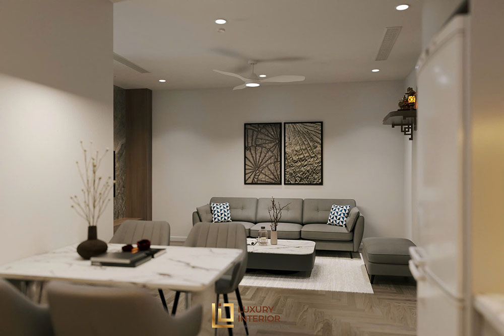 Thiết kế nội thất hiện đại tối giản cho căn hộ 75m²