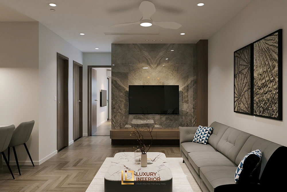 Thiết kế nội thất hiện đại tối giản cho căn hộ 75m²