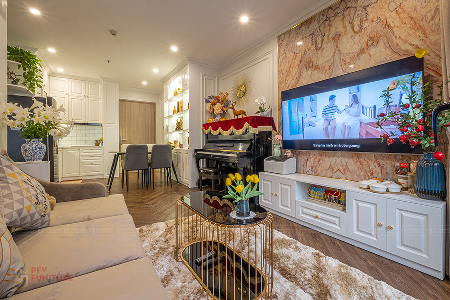 Thi công hoàn thiện căn hộ 1PN+1 S2.08 Vinhomes Ocean Park