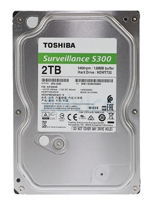 Ổ cứng Toshiba S300 HDWT720UZSVA 2TB (3.5Inch/ 5400rpm/ 128MB/ SATA3) | Dung lượng: 2TB | Tốc độ vòng quay: 5400rpm | Bộ nhớ đệm: 128MB Cache Kích thước: 3.5” | Chuẩn giao tiếp: SATA III; 24T