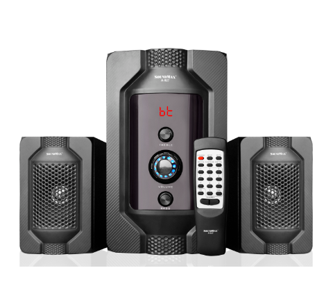 Loa SoundMax A-927 (2.1) 32W, Đen | Dòng loa 2.1 Kênh | Loa trang bị ngõ vào AUX USB/SD với dung lượng lên đến 128GB | Hỗ trợ kết nối Bluetooth, hỗ trợ đa định dạng như MP3/WMA/WAV/FLAC | Loa còn có chức năng điều khiển từ xa với remote kèm theo | Hỗ trợ USB, SD Card và ngõ vào AUX (RCA Jack / 3.5mm Stereo); 12T