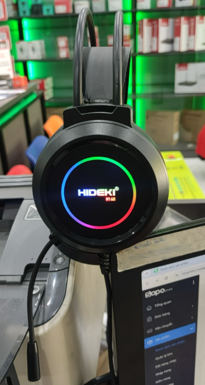 >=5 -5K | Tai nghe Gaming Hideki H168 7.1 | Cổng Usb | Có led | Thiết kế dạng Over-ear với kết cấu bằng nhựa ABS chắc chắn | Phần đệm tai được bọc da PU cùng với headband có thể co giãn theo form đầu giúp người dùng đeo thoải mái lâu dài |  V+8%; 12T