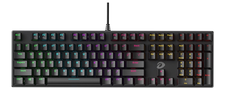 Keyboard DAREU EK810 BLACK (USB/Multi Led/Blue switch) (phím cơ); 12T