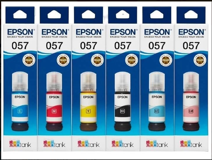Mực Màu Epson 057 chính hãng C13T09D400 Y (Vàng)/ dùng cho máy in Epson L8050, L18050 (máy 6 màu)