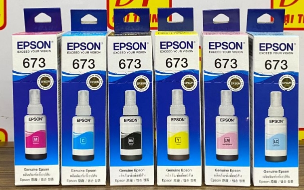 Mực Màu Epson T673 chính hãng T673300 M (Đỏ)/ Máy dùng: Epson L800/ Epson L805/ Epson L1800 (máy 6 màu)