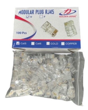 Đầu mạng RJ45 Golden Japan UTP CAT 6 | Nhựa | 100 cái