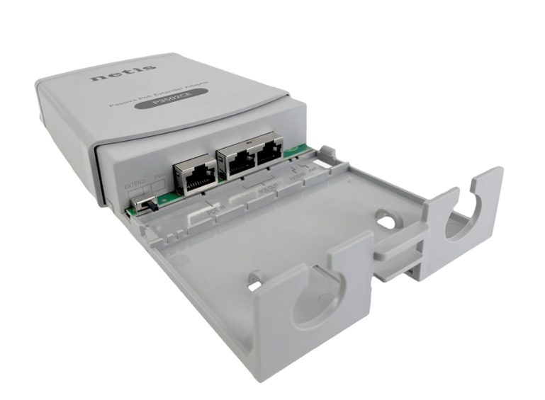 Bộ mở rộng PoE 1 ra 2 - Ngoài trời P3502CE hiệu netis | 2 Đầu ra POE 100 + 1 Đầu vào uplink 100 | Mở rộng POE lên đến 100 mét và 250 mét | Vỏ hộp chống nước IP66, cắm và chạy; 12T