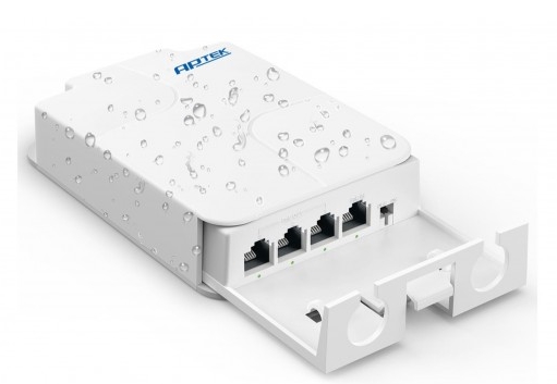 Chia POE 1 ra 3 ngoài trời | Ko cấp nguồn | Bộ chuyển đổi PoE ngoài Trời 3 cổng AP103FP-Outdoor, Hiệu APTEK; 12T