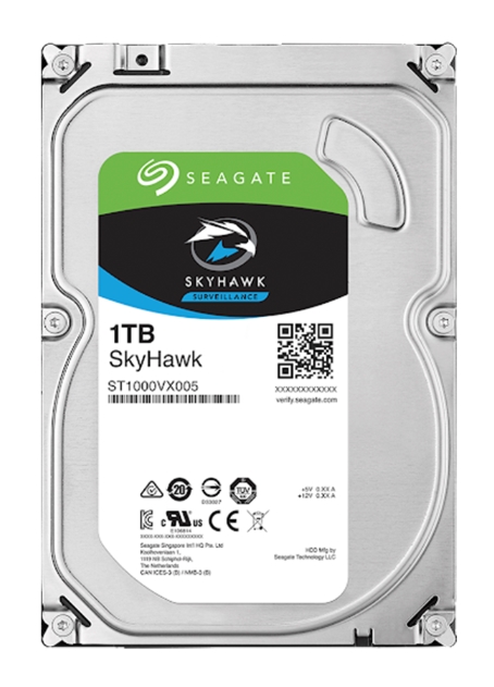Ổ cứng Seagate Skyhawk 1TB 3.5'' ST1000VX005 (Chuyên dụng cho Camera) | Chính hãng | Dung lượng: 1TB | Tốc độ vòng quay: 5900rpm | Bộ nhớ đệm: 64MB Cache | Kích thước: 3.5” | Chuẩn kết nối: SATA 6Gb/s; 36T