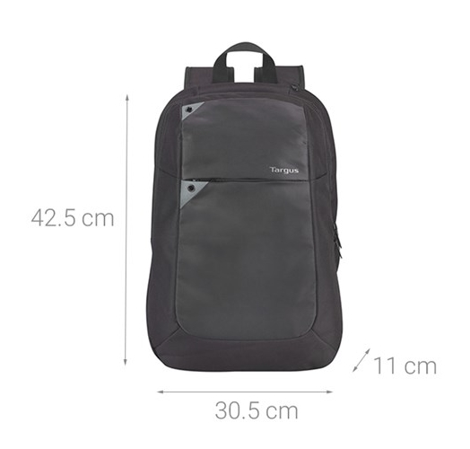 Balo Targus laptop 15.6 TBB565GL Black (Intellect) | Có đệm mút lưng | Kích thước thực tế của balo 30.5 x 42.5 x 11 cm | Chất liệu vải Polyester 600D chống nước bền bỉ với tinh chất Dobby | Balo vừa vặn để đựng máy tính xách tay 15.6 inch | Có 2 ngăn phụ đi kèm khóa kéo riêng dễ dàng bảo quản đồ đạc | FV;