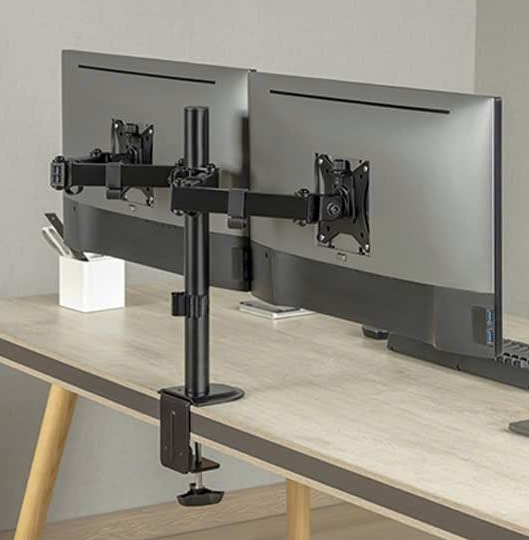 Giá treo Brateck gắn bàn 2 LCD LDT66-C024 (17