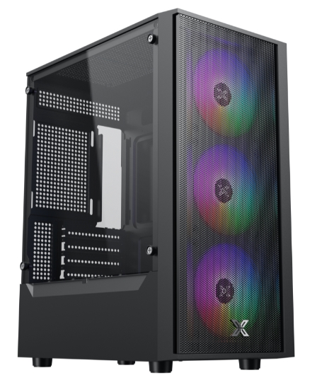 Vỏ Máy Tính - CASE XIGMATEK MYX Air 3F (EN49125) Black (kèm 3 Fan) | Kích thước case	330 x 195 x 423 mm | Chất liệu	Thép (khung), Kính cường lực (hông trái) | Màu sắc	Đen | Khe cắm ổ cứng	2.5