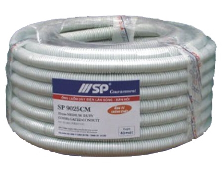 Ống luồn dây điện, loại gen mềm chống cháy SP9020CM (độ dài 50m/ cuộn), hiệu Sino | V+8%