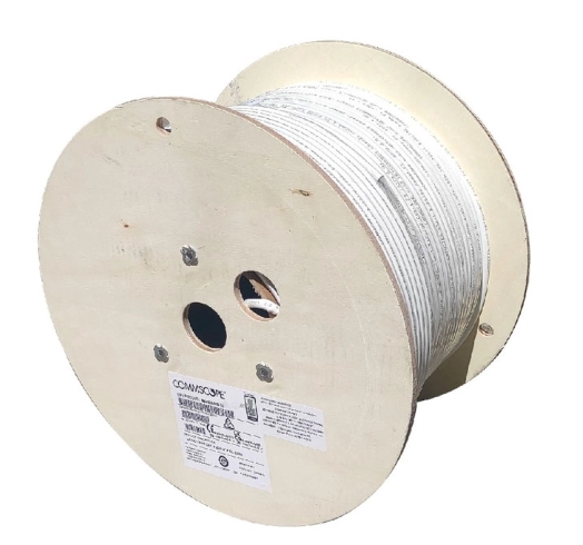 884024508/10: Cáp mạng Commscope Cat6e  CAT6A 4 đội chống nhiễu, 23AWG, LSZH, 305m/cuộn, màu trắng