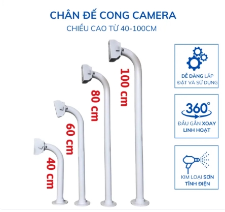 Chân cong 1M (100cm) Camera bắt ngoài trời