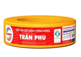 Dây điện đôi hiệu Trần Phú 2x0.5 màu vàng | 100m | FV