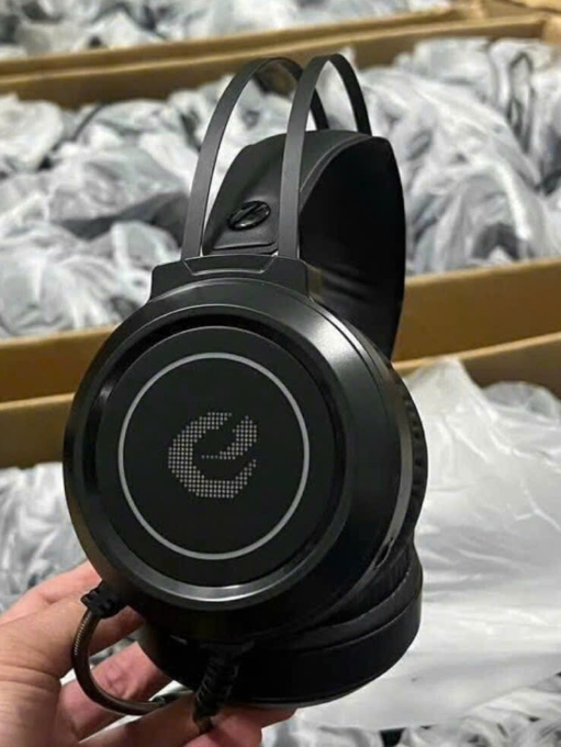 >=10 -5K | Tai nghe loại có dây, có khung chụp qua đầu, model: chữ e míc ngắn, tần số 20Hz - 20kHz | Chân cắm USB | FV; 12T