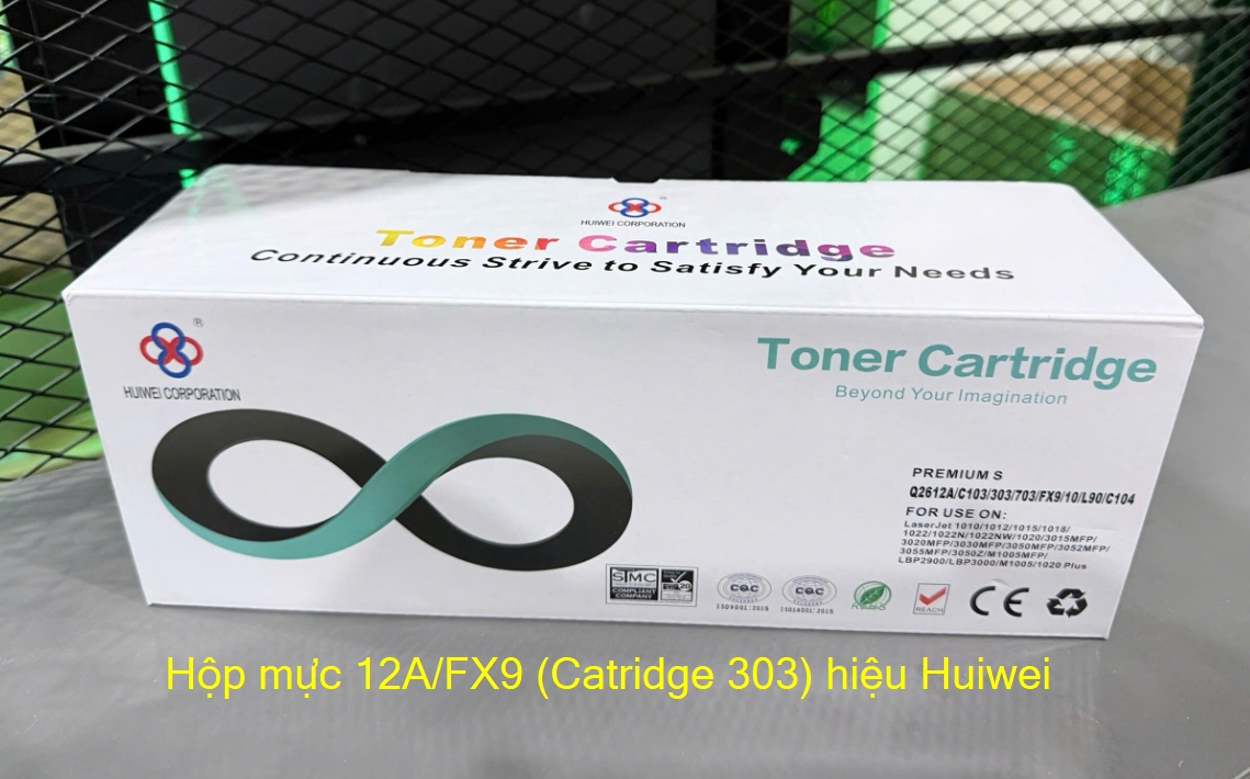 Hộp mực 12A/FX9 (Catridge 303) hiệu Huiwei dùng cho máy in HPLaserJet 1010/ 1012/ 1015/ 1018/ 1020/ 1022/ 3020/ 3030/ 3050/ 3050Z/ 3052/ 3055, M1005MFP/ M1319f | Canon 2900/ 3000, MF4122, MF4150, MF4680, MF4270, MF4320d, MF4350d, L120, L140, L160 | FV