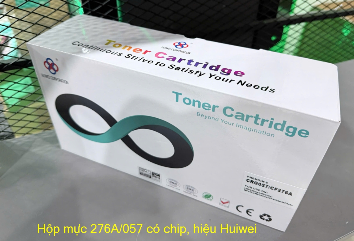 Hộp mực 276A/057 có chip, hiệu Huiwei | 276A CF276A(Cartridge 057)	| Dùng cho máy in 