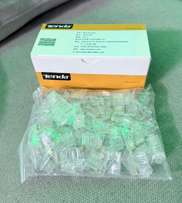 >=5 -5K | Hạt Mạng Tenda RJ45 Cat5e (100Hạt 1 hộp) | KoV