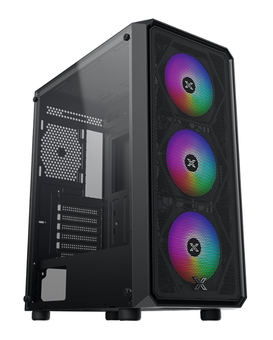 Vỏ case XIGMATEK DUO X 3F (EN45127) - GAMING ATX, KÈM 03 FAN XIGMATEK Z20F | Kích thước: 395 x 212 x 487 mm | Hỗ trợ Mainboard: E-ATX, ATX, Micro-ATX, ITX | Hỗ trợ tản nhiệt CPU 160 mm | Hỗ trợ VGA 350 mm | KÍNH CƯỜNG LỰC (HÔNG TRÁI) | FAN HỆ THỐNG - Trước: 120mm x 3 (lắp sẵn); 12T