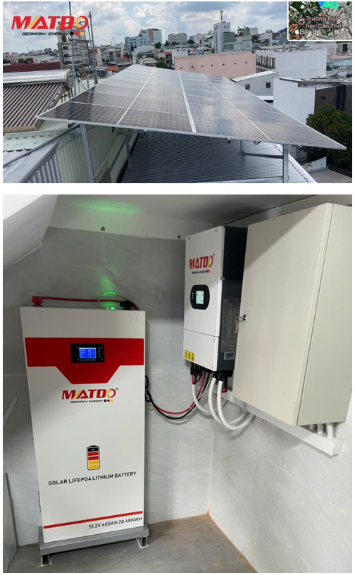 COMBO 5.6.29: (Số lượng điện: 1.248 kwh ~ Tiền điện: 4,190,485 đồng)/ 1 tháng | 01 pin lưu trữ 20.48 Kwh