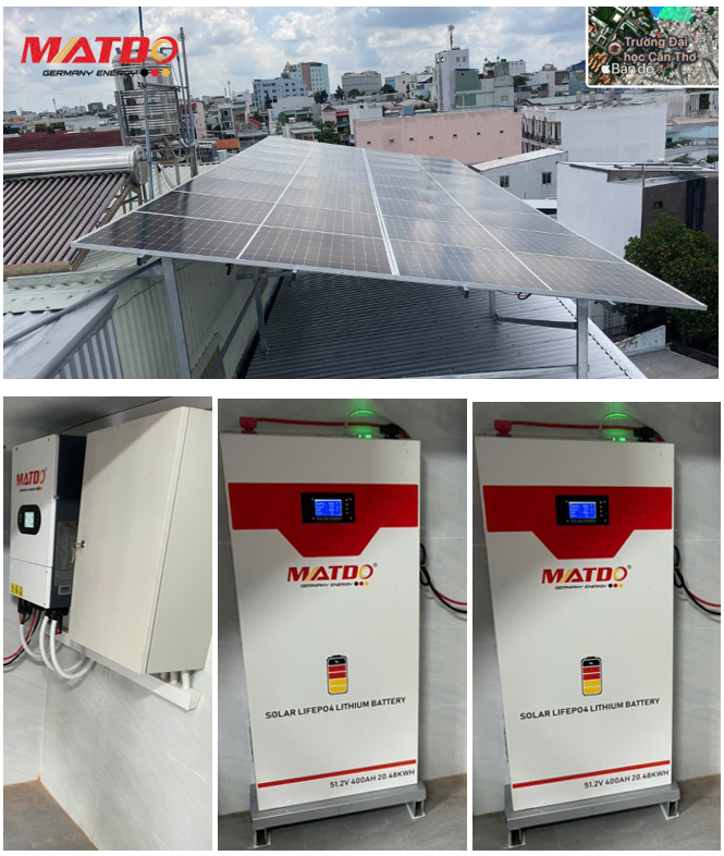 COMBO 5.6.22: (Số lượng điện: 1,248 kwh ~ Tiền điện: 4,190,485 đồng)/ 1 tháng | 02 pin lưu trữ 30.72 Kwh