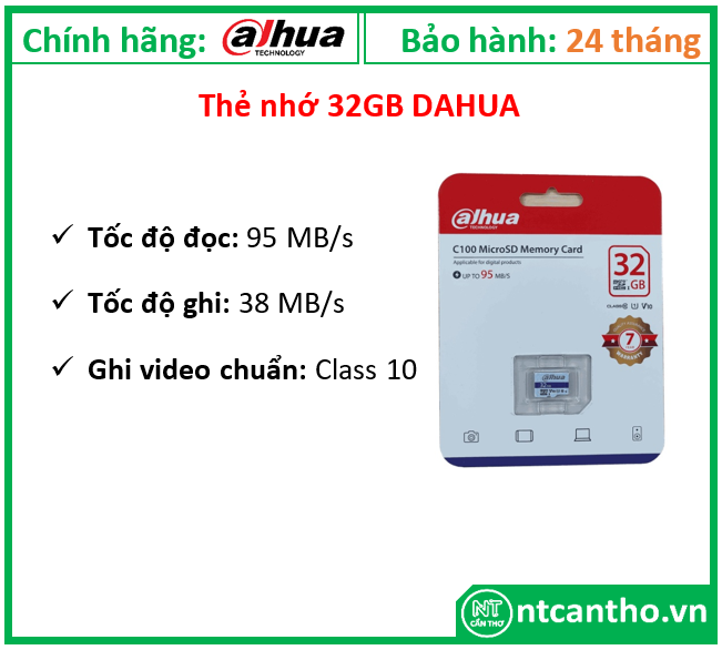 Thẻ nhớ 32GB Dahua TF-C100/32GB; 12T