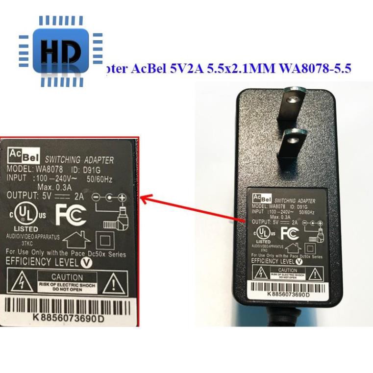 Nguồn Adapter 5V2A | Đầu lớn | KoV