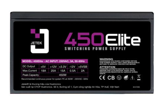Nguồn Jetek 450 Elite V2 450W; 24T