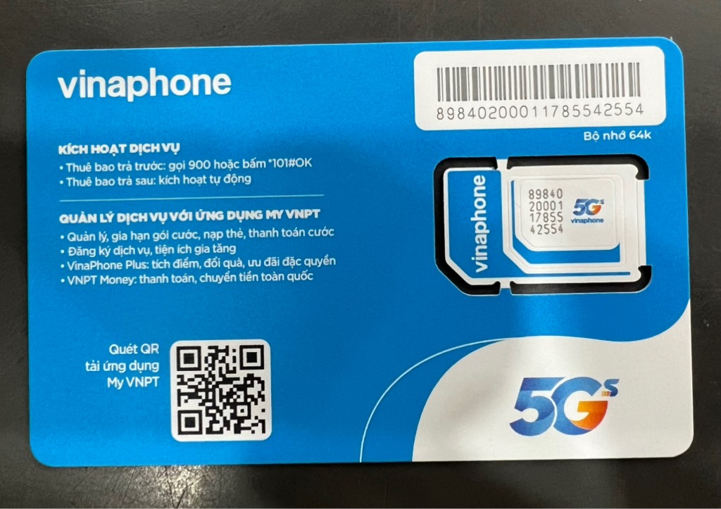 Sim 4G Vinaphone 5GB/Ngày | Gói: 14 tháng