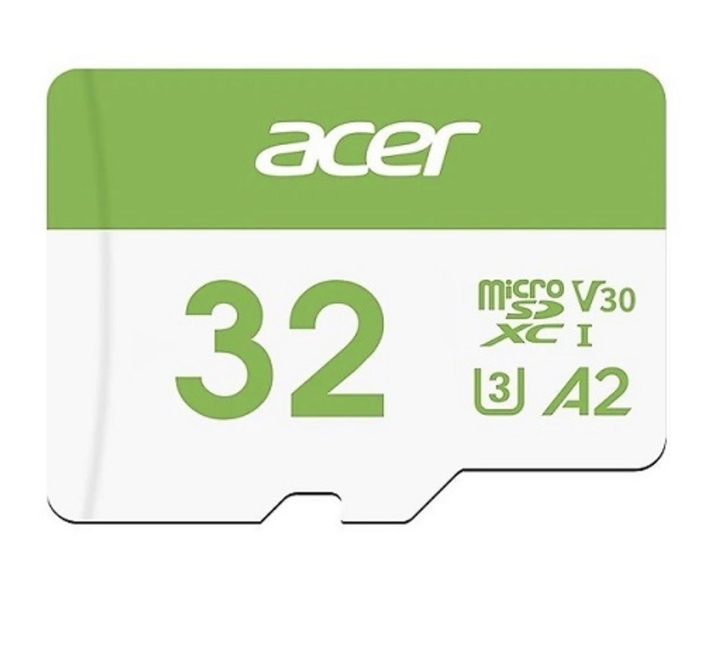 Thẻ nhớ mSD ACER MSC100 32GB CL10 U1 V10 A1 R100 W10. Mã: MSC100-32GB; 24T