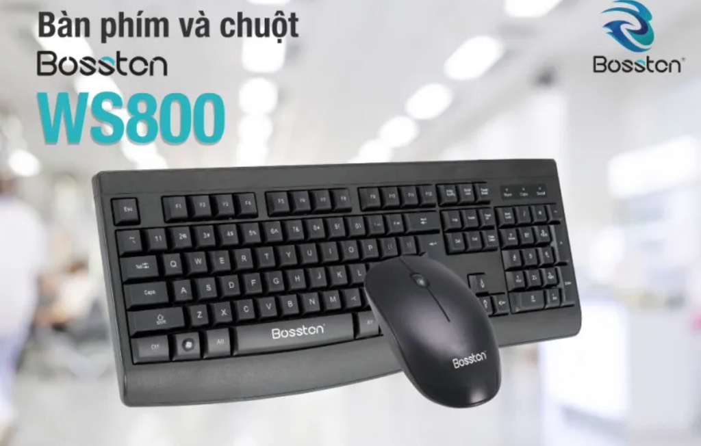 Bộ phím chuột không dây wireless Bosston WS800; 12T