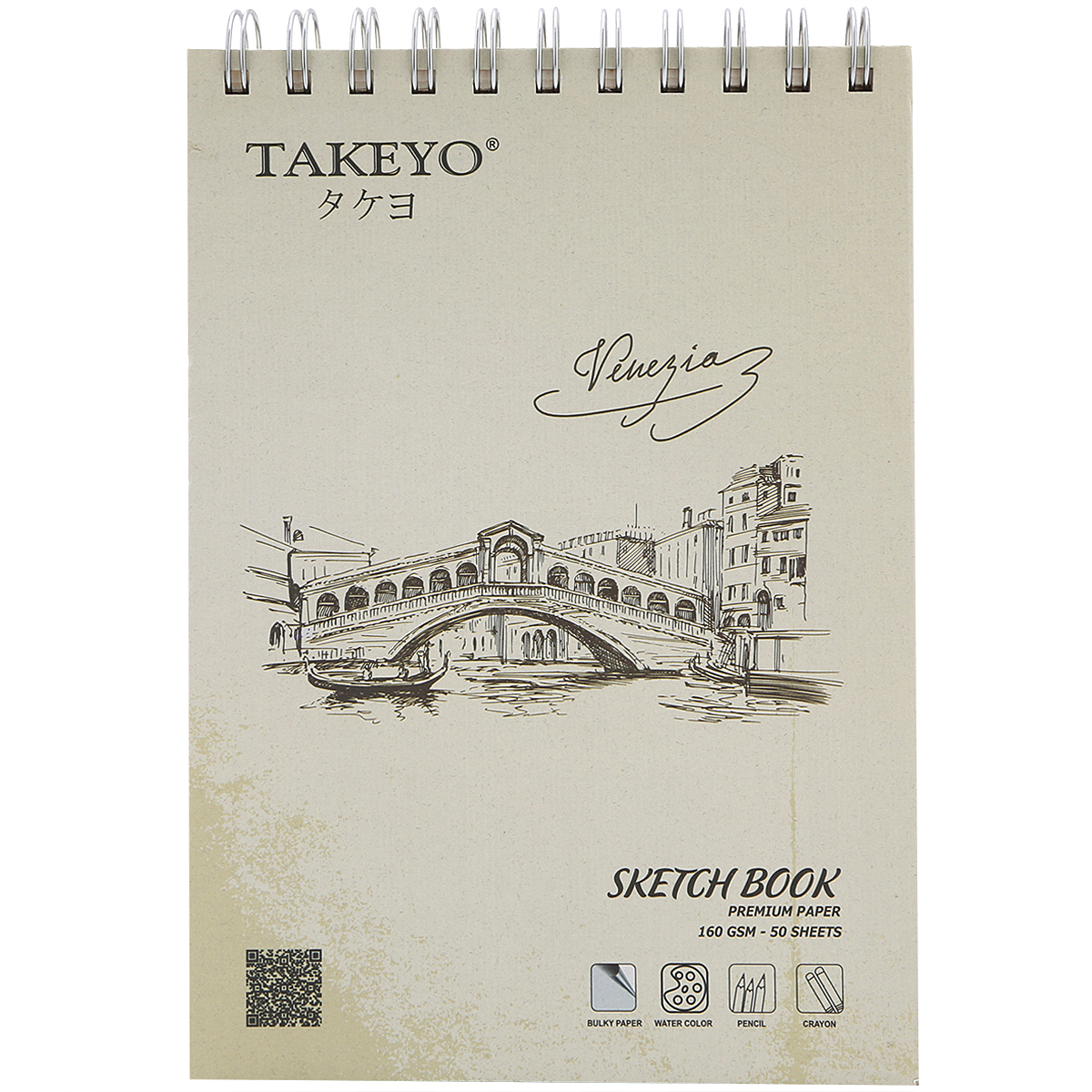 Sổ Vẽ Lò Xo Takeyo 8522 A5 - 50 Tờ - Mẫu Ngẫu Nhiên