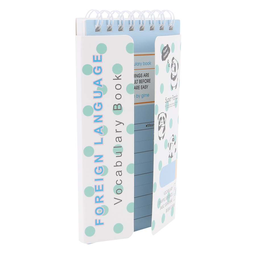 Sổ Từ Vựng Lò Xo Hình Gấu Trúc (7.6 x 13 cm)