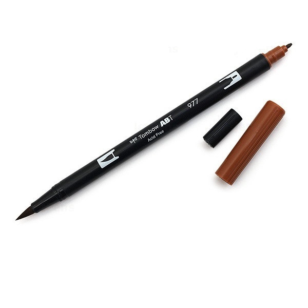 Bút lông cọ hai đầu Tombow ABT Dual Brush Pen- Saddle Brown (977)
