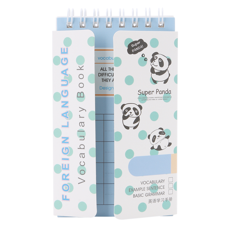 Sổ Từ Vựng Lò Xo Hình Gấu Trúc (7.6 x 13 cm)