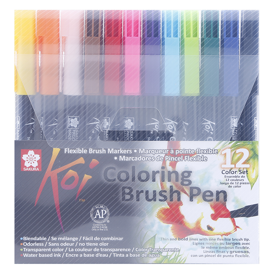 Bộ Bút Lông Màu Đầu Cọ Màu Koi Sakura