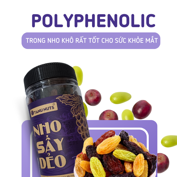 Nho khô Raisins 3 màu- hũ 350gr
