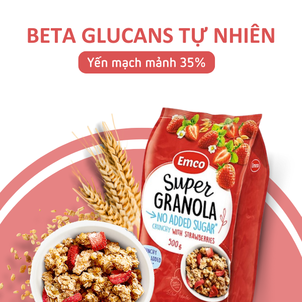 Ngũ cốc Emco không thêm đường vị dâu túi 500gr