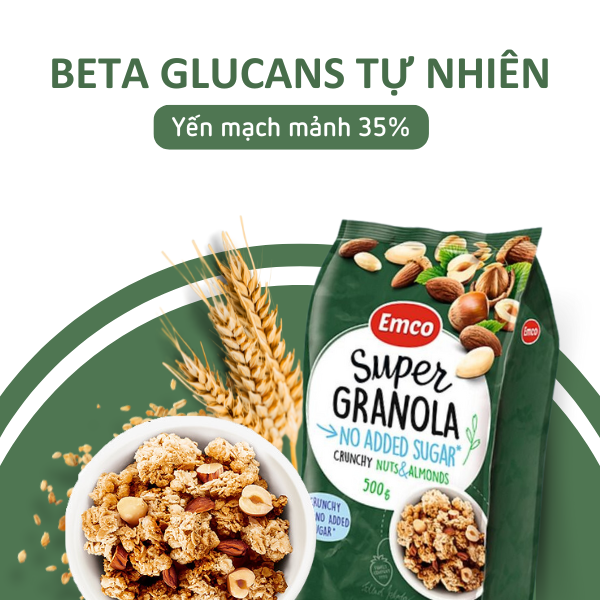 Ngũ cốc Emco không thêm đường vị hạnh nhân túi 500gr