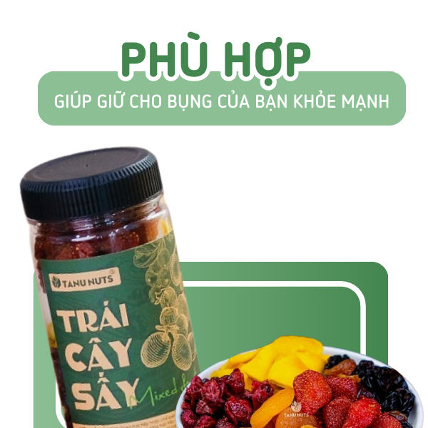 Trái cây sấy dẻo mix 5 loại hoa quả- hũ 400gr