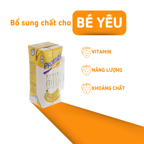 Sữa chuối Promess 200ml - Chính hãng [Sữa tươi Pháp]