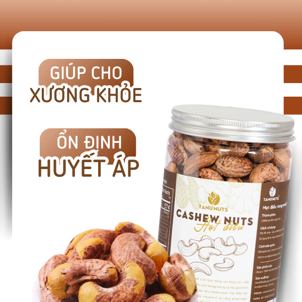 Hạt điều rang muối- hũ 500gr