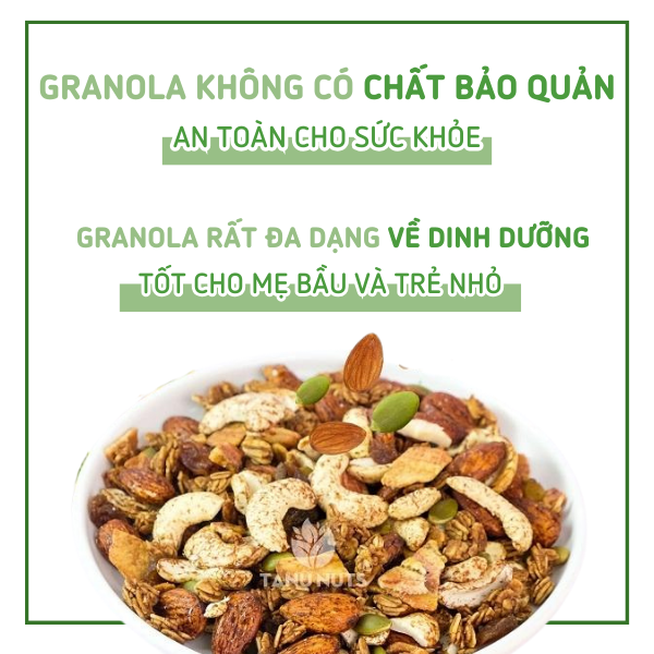 Ngũ cốc granola siêu hạt, gói nhỏ tiện lợi- Hộp 10 gói 350gr