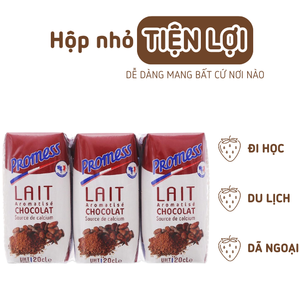 Sữa socola Promess 200ml - Chính hãng [Sữa tươi Pháp]