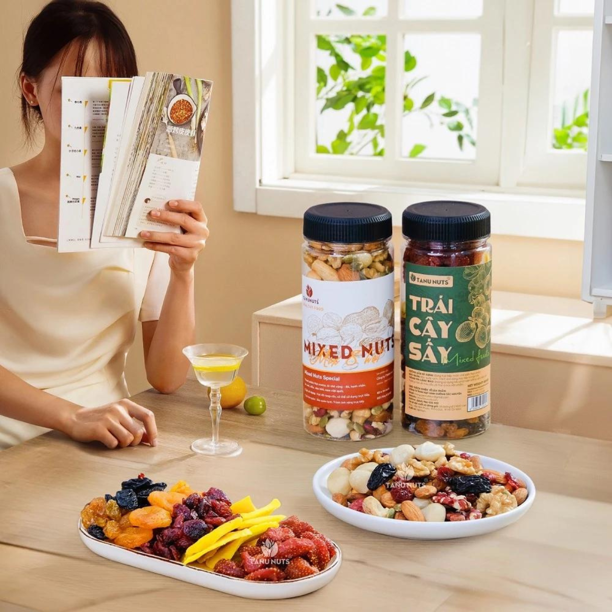 Hạt dinh dưỡng mix 8 loại TANU NUTS, ngũ cốc granola siêu hạt ăn kiêng giảm cân, ngũ cốc bà bầu