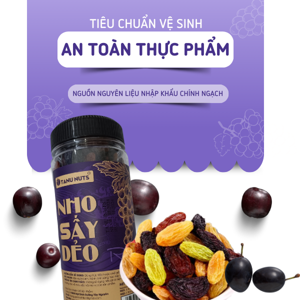 Nho khô Raisins 3 màu- hũ 350gr