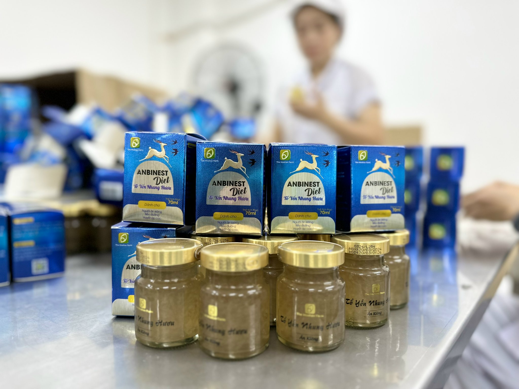 Tổ Yến Nhung Hươu Chưng Sẵn Anbinest Diet (Hũ 70ml)