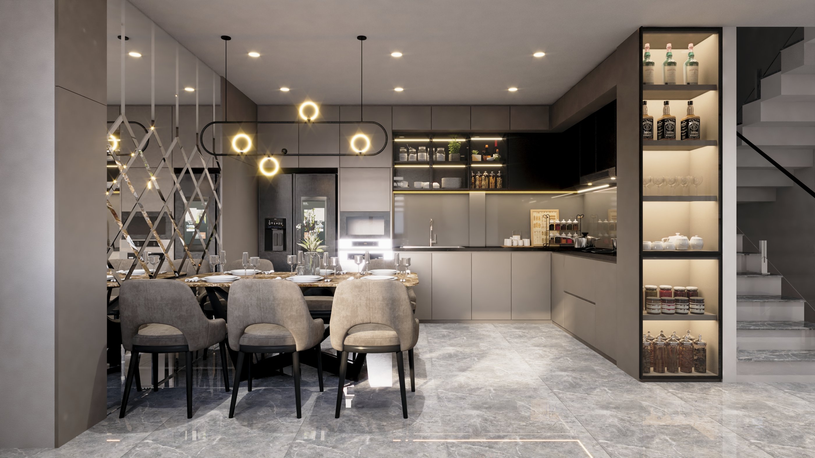 Thiết kế và thi công nội thất Nhà Phố Nguyễn Trãi - Chị Nhung